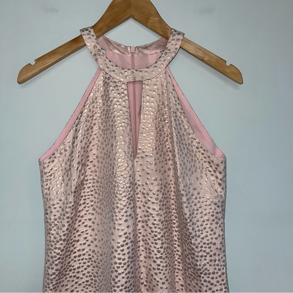 Amanda Uprichard Dress Women’s Small Pink Rose Gold Polka Dot Halter Mini NWT - Picture 4 of 10